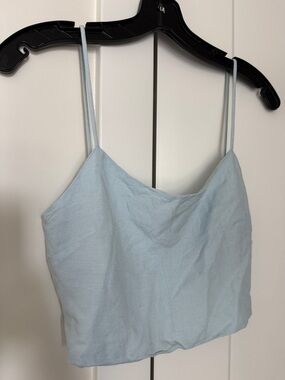 Daily Drills Crop Tank Top Color light blue Size XSmall